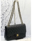 CHANEL JUMBO CLASSIC DOUBLE FLAP BLACK CAVIAR LEATHER GHW