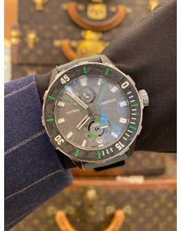 (BRAND NEW) 2022 ULYSSE NARDIN DIVER X THE OCEAN RACE CARBON LIMITED TO 200 PIECES REF 1183-170LE-1A-TOR/0A GREY DIAL 44MM AUTOMATIC WATCH -FULL SET-