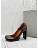 (RAYA SALE) MULBERRY HEELS IN BURGUNDY CALFSKIN LEATHER SIZE 39