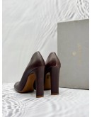 (RAYA SALE) MULBERRY HEELS IN BURGUNDY CALFSKIN LEATHER SIZE 39