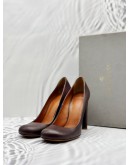 (RAYA SALE) MULBERRY HEELS IN BURGUNDY CALFSKIN LEATHER SIZE 39