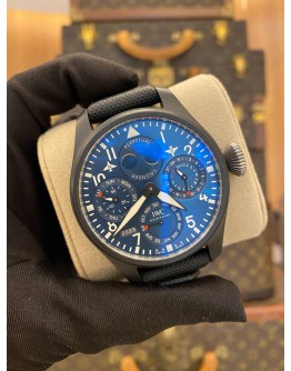 (BRAND NEW) 2023 IWC BIG PILOT RODEO DRIVE PERPETUAL CALENDAR MOON FACE REF IW503001 BLUE DIAL 46.5MM AUTOMATIC WATCH -FULL SET-