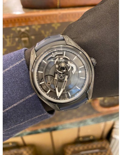 (BRAND NEW) 2022 ULYSSE NARDIN FREAK X CARBONIUM TOURBILLON REF 2303-270/CARB BLACK DIAL 43MM AUTOMATIC WATCH -FULL SET-