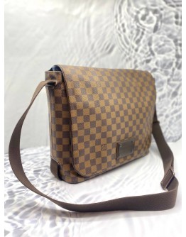 LOUIS VUITTON MM MESSENGER BAG IN BROWN DAMIER EBENE
