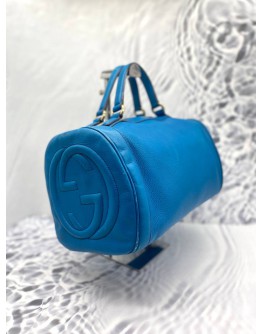 GUCCI SOHO BOSTON BAG IN BLUE