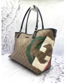 GUCCI JOY WEB TOTE MEDIUM SHOULDER BAG IN GG SUPREME CANVAS