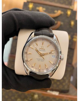 (BRAND NEW) 2022 OMEGA SEAMASTER AQUA TERRA REF 231.13.39.21.02.003 WHITE DIAL 38.5MM AUTOMATIC WATCH -FULL SET-