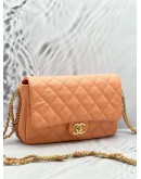 (LIKE NEW) MICROCHIP CHANEL QUILTED CAVIAR CC FLAP BAG 