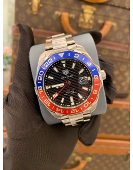 2022 TAG HEUER AQUARACER PEPSI REF WAY201F BLACK DIAL 43MM AUTOMATIC WATCH -FULL SET-