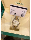 ROLEX DATEJUST 36 REF 16013 HALF 18K 750 YELLOW GOLD WHITE DIAMOND DIAL 36MM AUTOMATIC WATCH