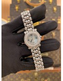(LIKE NEW) 2017 CHOPARD HAPPY SPORT DIAMOND BEZEL DIAMOND BEZEL REF 27/8294-23 26MM QUARTZ WATCH