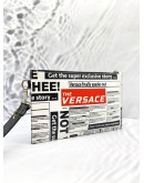 (BRAND NEW) VERSACE NEWSPAPER PRINT CLUTCH