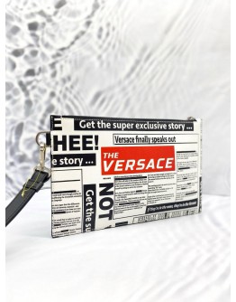 (BRAND NEW) VERSACE NEWSPAPER PRINT CLUTCH