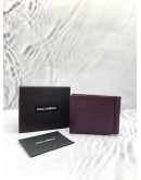 (BRAND NEW) DOLCE&GABBANA DARK BROWN LEATHER WALLET