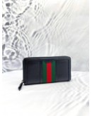 (LIKE NEW) GUCCI BLACK SHERRY LINE LONG WALLET 