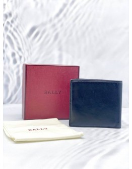 BALLY MULTIPLE FLAP BLACK LEATHER WALLET