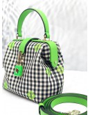 (LIKE NEW) KATE SPADE GREEN MULTI REMEDY GINGHAM SMALL TOP HANDLE BAG 