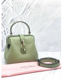 (LIKE NEW) KATE SPADE MINT GREEN REMEDY GINGHAM SMALL TOP HANDLE BAG 