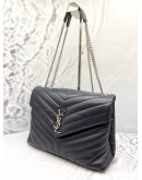 (LIKE NEW) YSL YVES SAINT LAURENT LOULOU MEDIUM QUILTED CALFSKIN LEATHER CHAIN BAG 