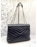 (LIKE NEW) YSL YVES SAINT LAURENT LOULOU MEDIUM QUILTED CALFSKIN LEATHER CHAIN BAG 