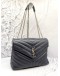 (LIKE NEW) YSL YVES SAINT LAURENT LOULOU MEDIUM QUILTED CALFSKIN LEATHER CHAIN BAG 