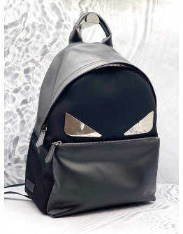 (BRAND NEW) FENDI BLACK NYLON MONSTER EYES BACKPACK 