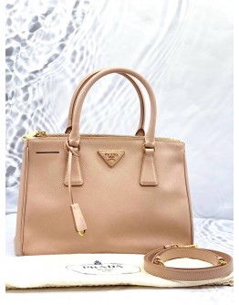 PRADA MEDIUM GALLERIA IN BEIGE SAFFIANO LUX LEATHER WITH STRAP