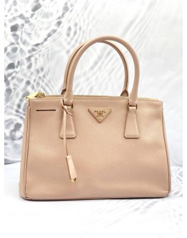 PRADA MEDIUM GALLERIA IN BEIGE SAFFIANO LUX LEATHER WITH STRAP