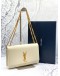 (LIKE NEW) 2022 YSL YVES SAINT LAURENT CREAM MEDIUM KATE GOLD CHAIN BAG