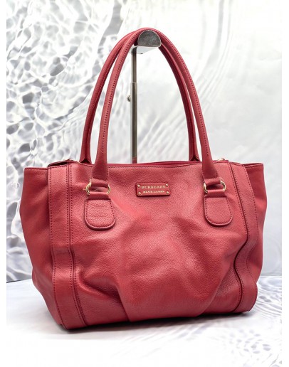BURBERRY BLUE LABEL SOFT RED TOTE BAG 