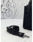 (LIKE NEW) CHRISTIAN DIOR SAFARI NORTH-SOUTH MINI TOTE BAG BLACK DIOR OBLIQUE JACQUARD WITH LONG STRAP 