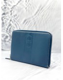 SALVATORE FERRAGAMO GANCINI NAVY BLUE CLUTCH 