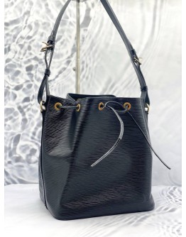(LIKE NEW) LOUIS VUITTON BLACK EPI LEATHER BUCKET SHOULDER BAG 