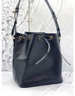 (LIKE NEW) LOUIS VUITTON BLACK EPI LEATHER BUCKET SHOULDER BAG 