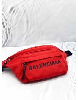 (BRAND NEW) BALENCIAGA NYLON RED BELTPACK