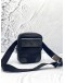 (LIKE NEW) GUCCI BLACK GG LEATHER AND CANVAS CROSSBODY BAG 