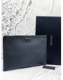 (LIKE NEW) PRADA NAVY BLUE SAFFIANO LEATHER CLUTCH 