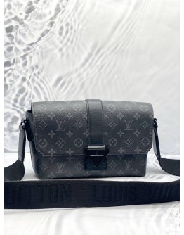 (LIKE NEW) 2023 MICROCHIP LOUIS VUITTON S-CAPE MESSENGER MONOGRAM ECLIPSE BAG 