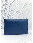 (BRAND NEW) FENDI NAVY BLUE SELLERIA LEATHER ZIP CLUTCH BAG 