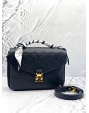 (LIKE NEW) LOUIS VUITTON METIS BLACK MONOGRAM EMPREINTE LEATHER WITH REMOVABLE & ADJUSTABLE STRAP -FULL SET-