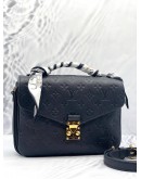 (LIKE NEW) LOUIS VUITTON METIS BLACK MONOGRAM EMPREINTE LEATHER WITH REMOVABLE & ADJUSTABLE STRAP -FULL SET-
