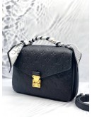 (LIKE NEW) LOUIS VUITTON METIS BLACK MONOGRAM EMPREINTE LEATHER WITH REMOVABLE & ADJUSTABLE STRAP -FULL SET-