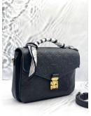 (LIKE NEW) LOUIS VUITTON METIS BLACK MONOGRAM EMPREINTE LEATHER WITH REMOVABLE & ADJUSTABLE STRAP -FULL SET-