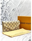 (UNUSED) LOUIS VUITTON LONG WALLET DAMIER AZUR CANVAS -FULL SET-