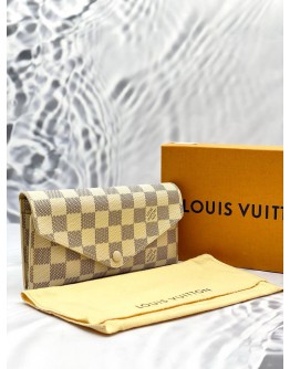 (UNUSED) LOUIS VUITTON LONG WALLET DAMIER AZUR CANVAS -FULL SET-