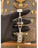 (LIKE NEW) 2022 LONGINES CONQUEST REF L3.376.4.87.6 MOTHER OF PEARL DIAMOND DIAL 29.5MM QUARTZ WATCH