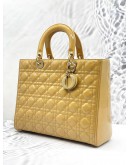CHRISTIAN DIOR PATENT LEATHER CANNAGE LADY DIOR
