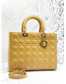 CHRISTIAN DIOR PATENT LEATHER CANNAGE LADY DIOR
