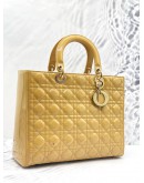 CHRISTIAN DIOR PATENT LEATHER CANNAGE LADY DIOR