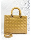 CHRISTIAN DIOR PATENT LEATHER CANNAGE LADY DIOR